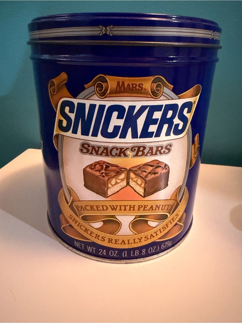 Snickers Snack Bars Collectible Tin - Blue